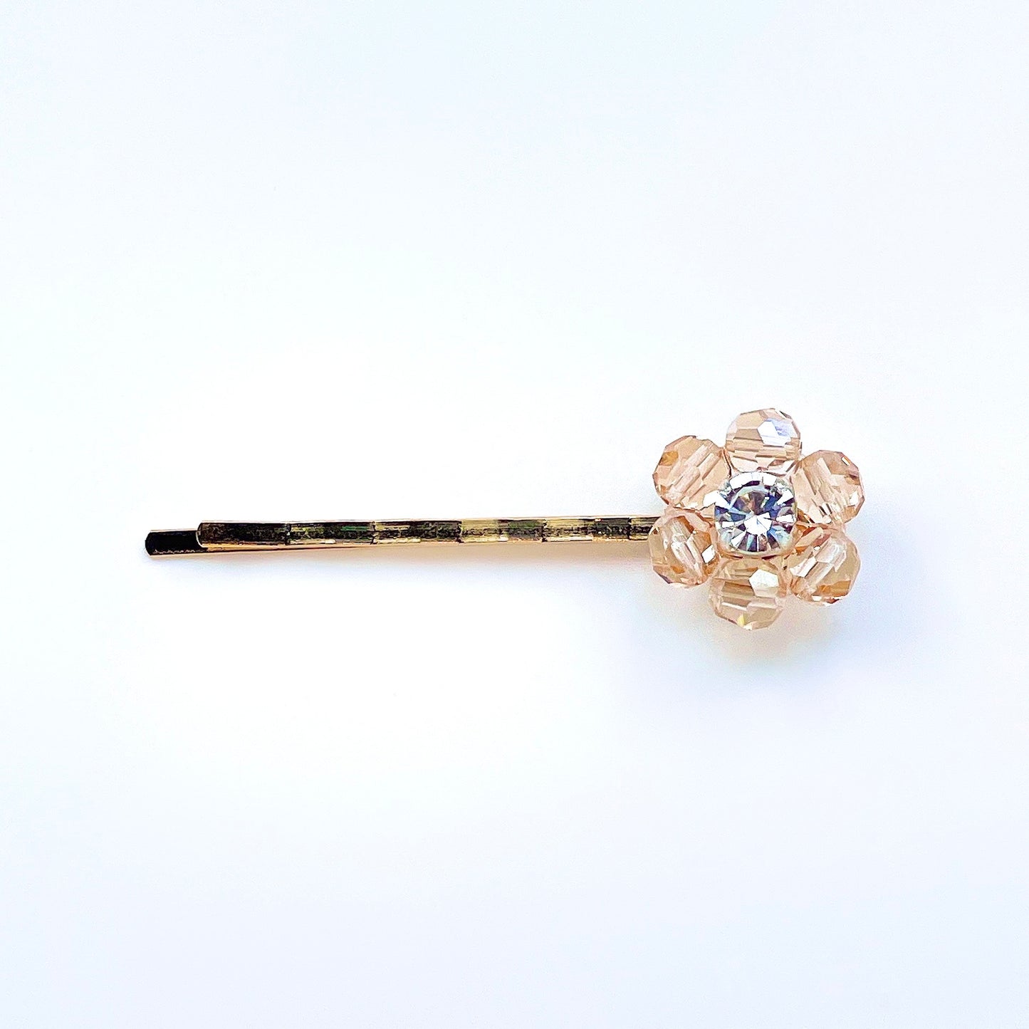 flower crystal hairpin (gold)