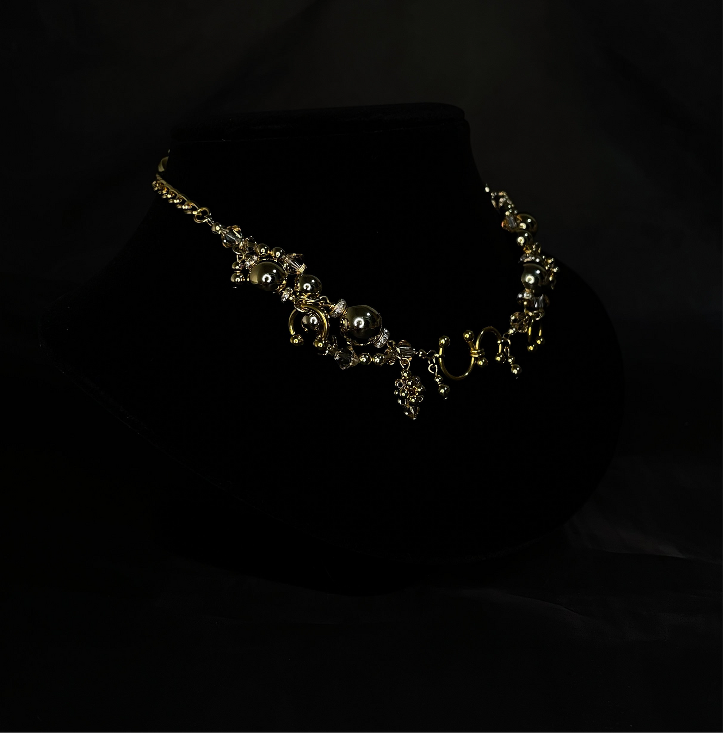 wave choker / necklace ( gold )