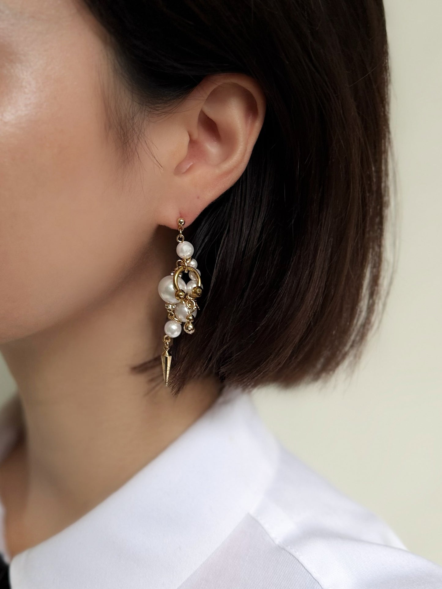 lulu wave pierce (pearl×gold)