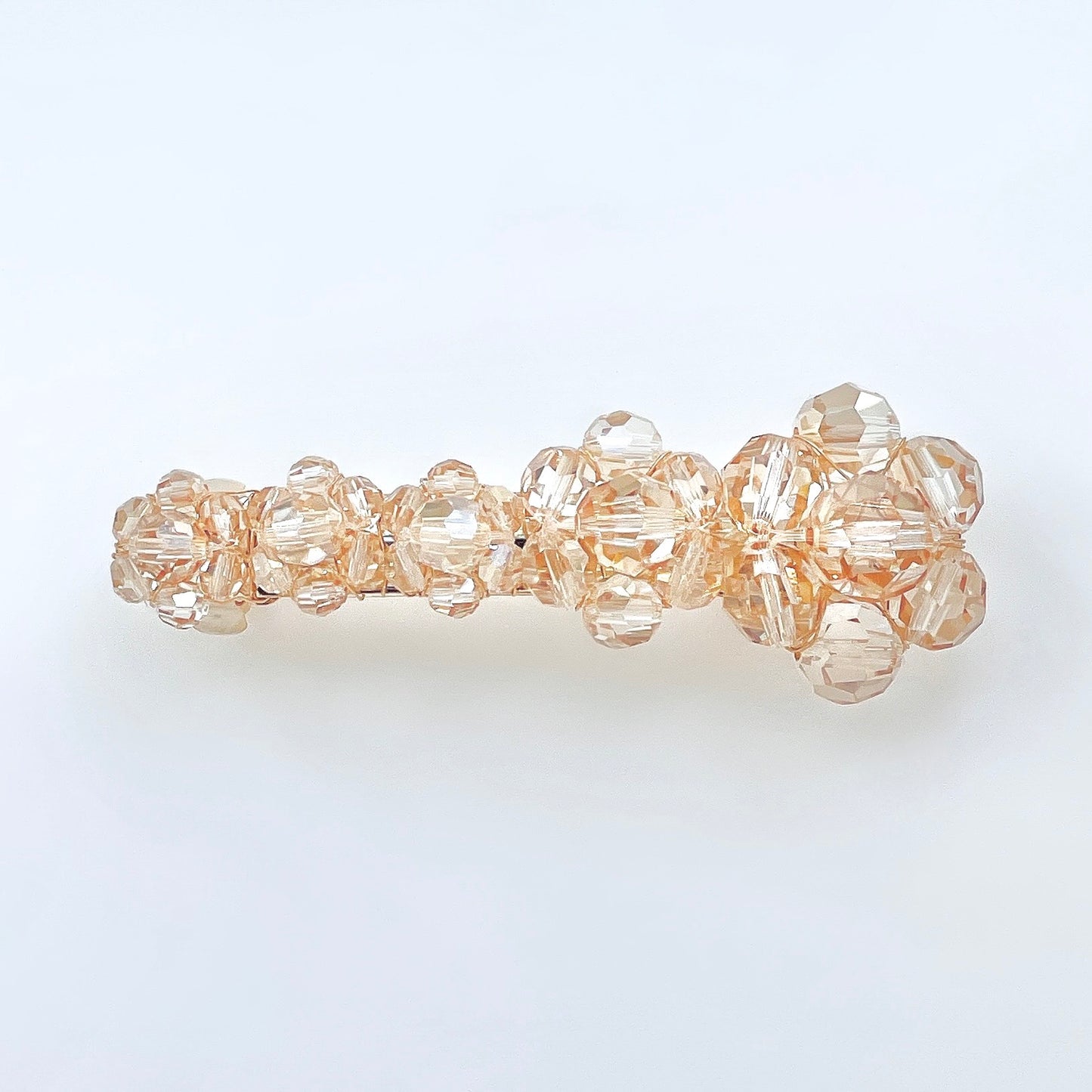 flower crystal barrette (gold)