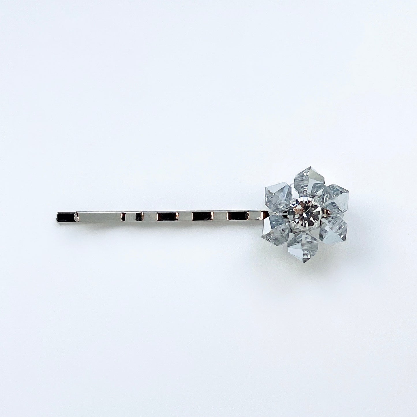 flower crystal hairpin (silver)