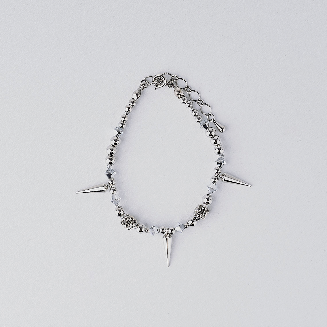 studs crystal bracelet (silver)