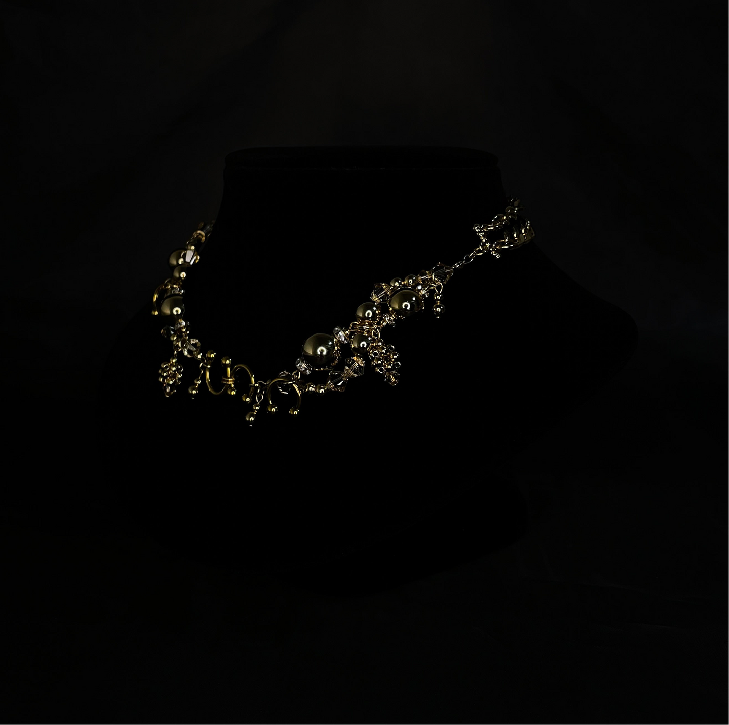 wave choker / necklace ( gold )