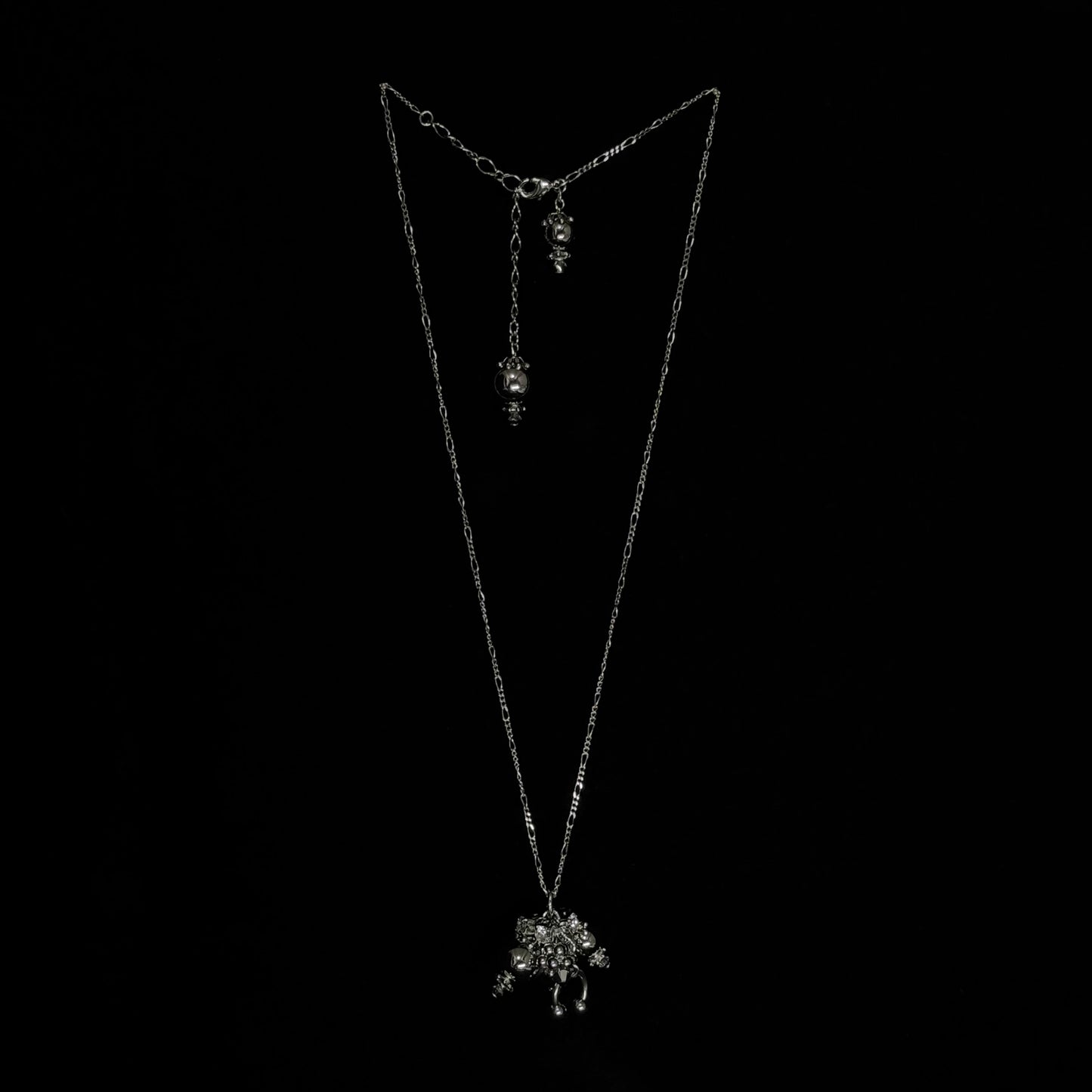 lulu cluster necklace (silver )