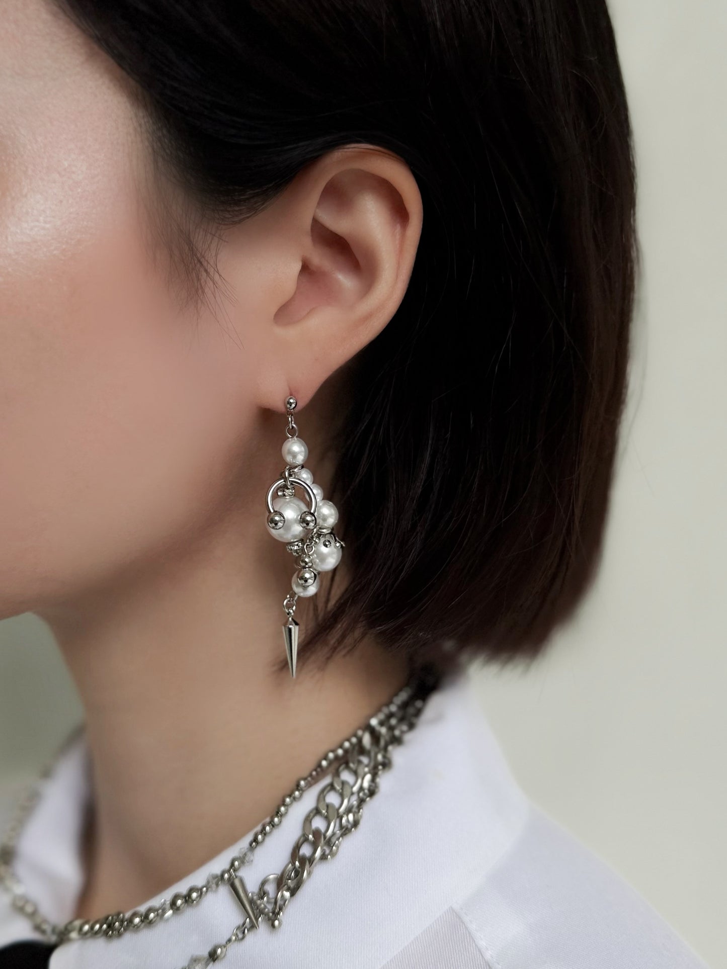 lulu wave pierce (pearl×silver)