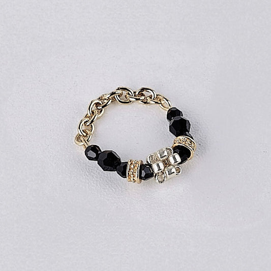 crystal ring Ⅰ (gold & black)