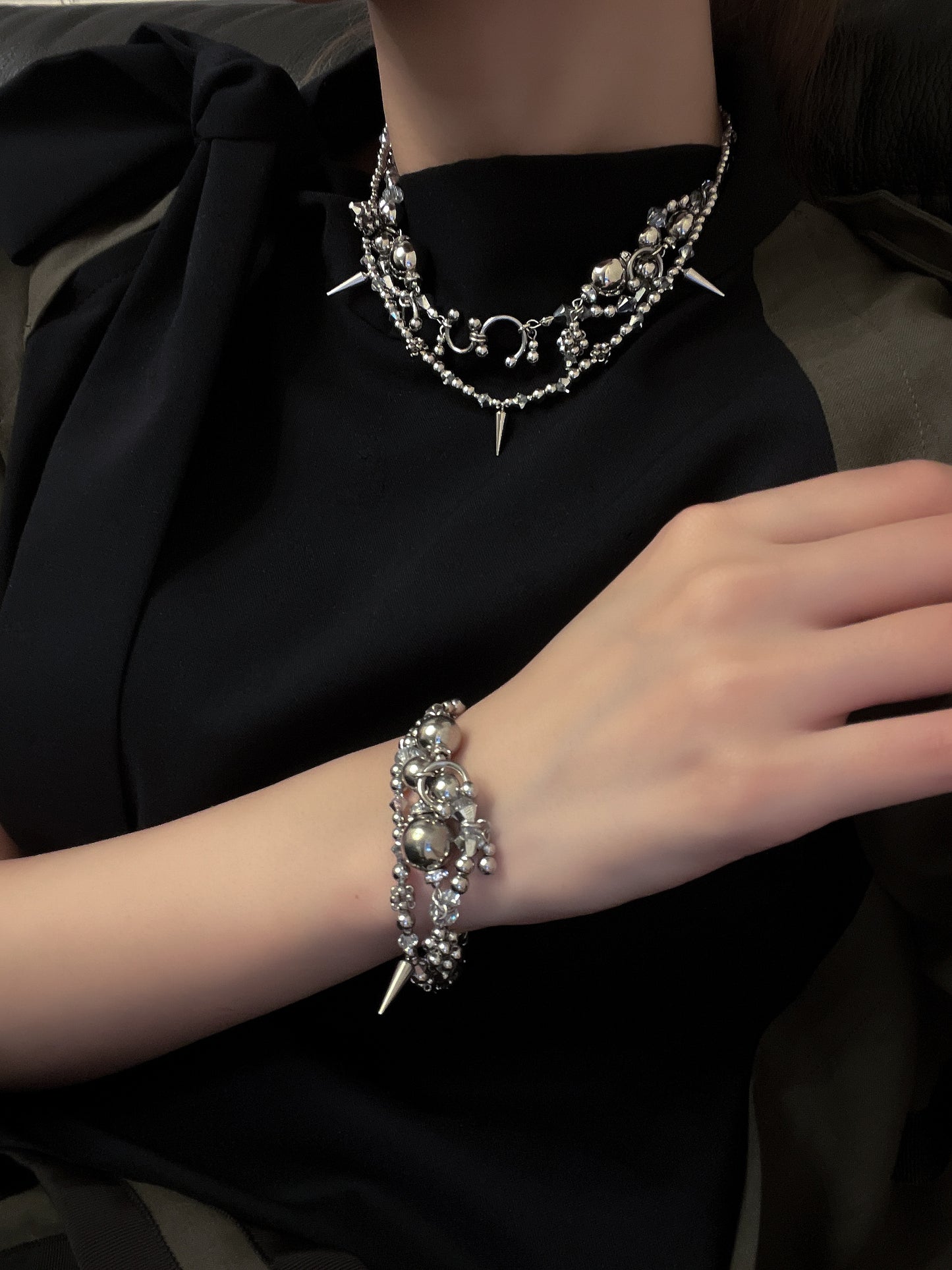 lulu wave bracelet ( silver )