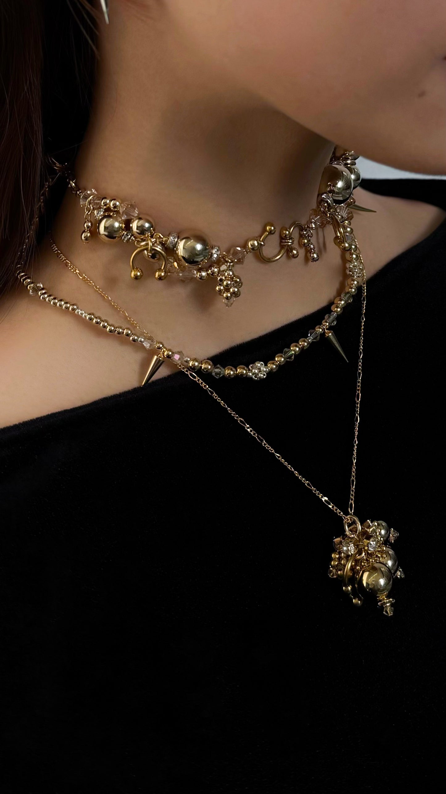 lulu wave choker / necklace ( gold )