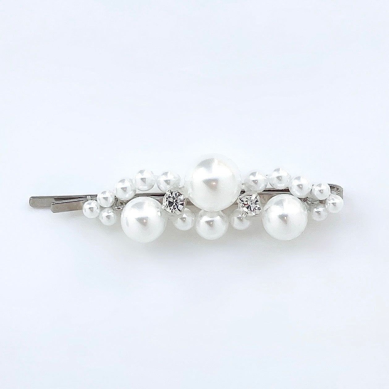 wave pearl hairpin (white)