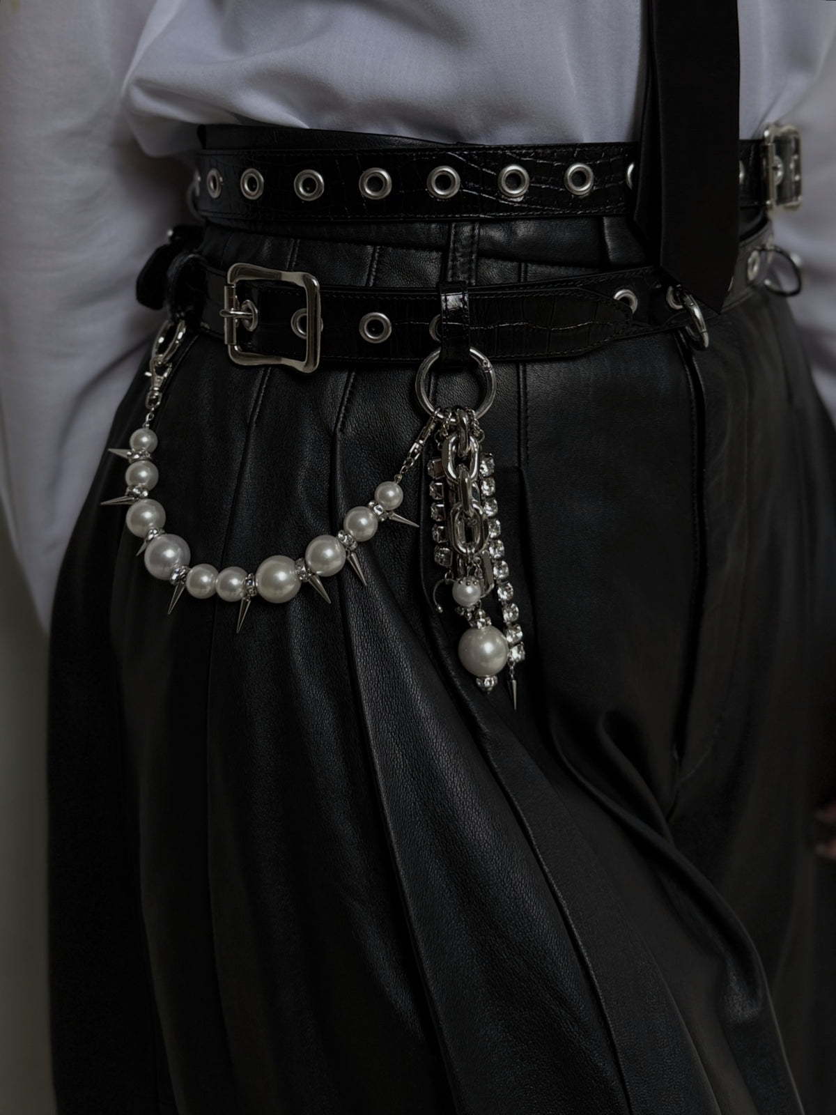 spike multi-way bag  charm (gold)