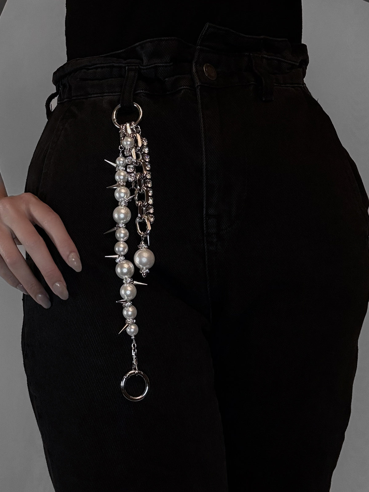 spike multi-way bag  charm (gold)