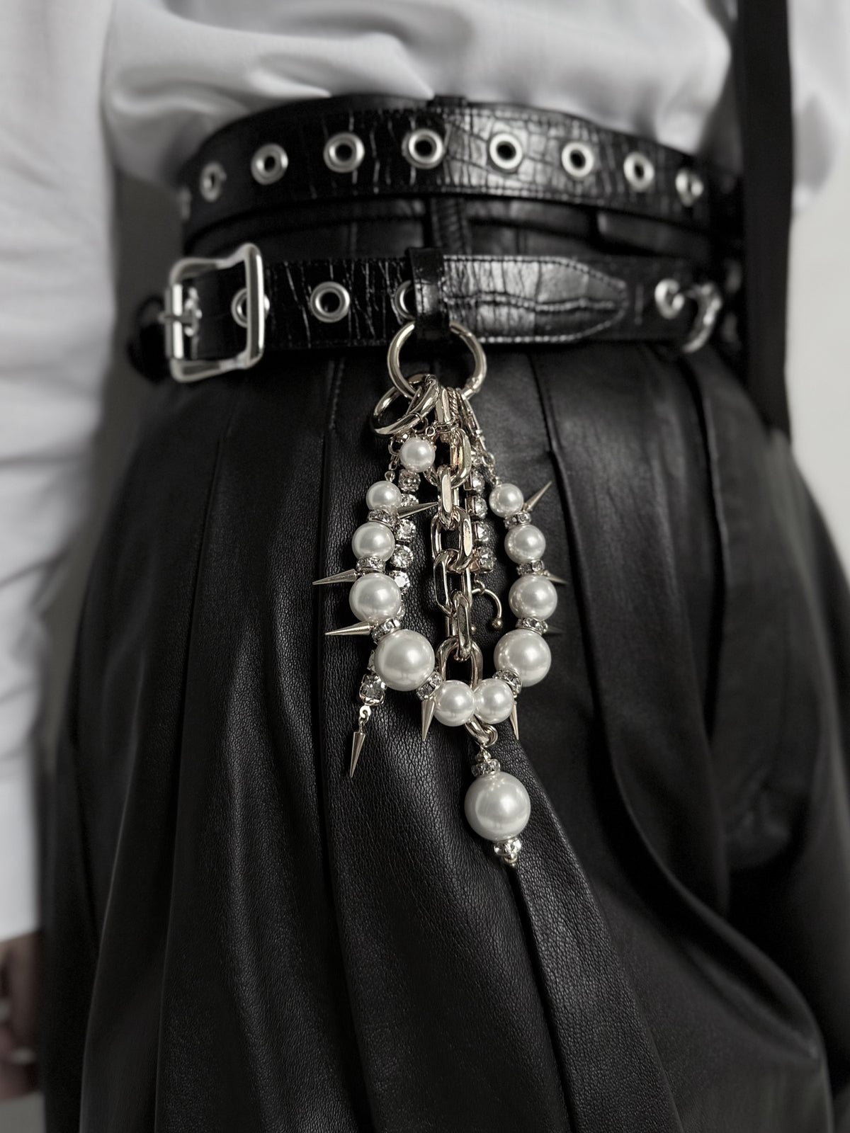 spike multi-way bag  charm (gold)