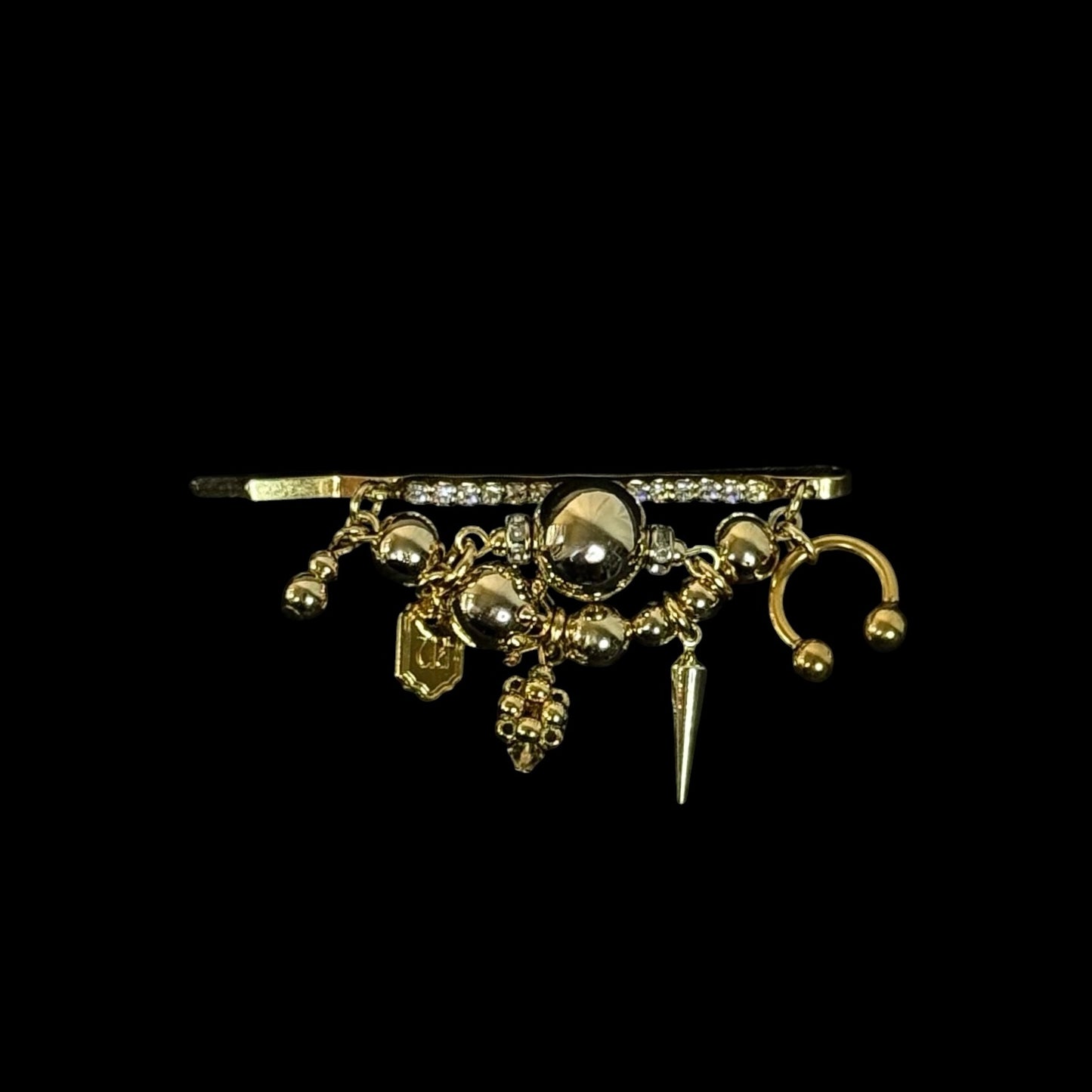 lulu spike wave hair clip (gold)