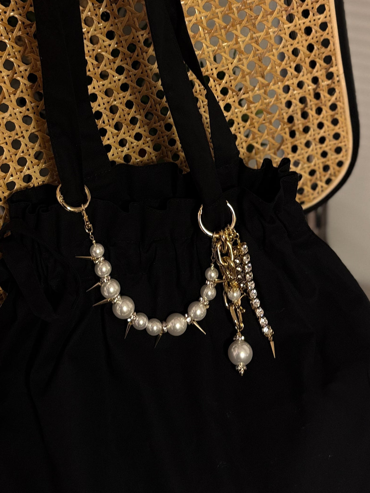 spike multi-way bag  charm (gold)