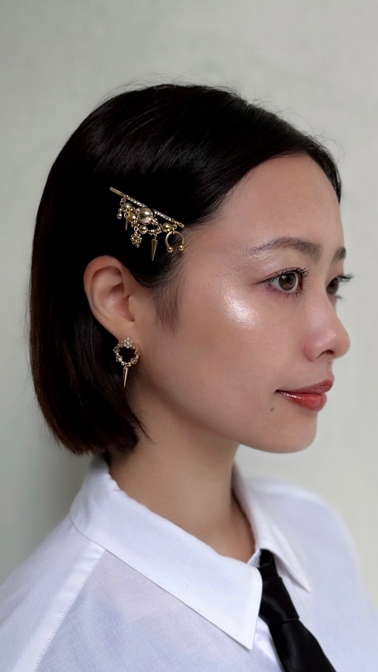 lulu spike wave hair clip (gold)