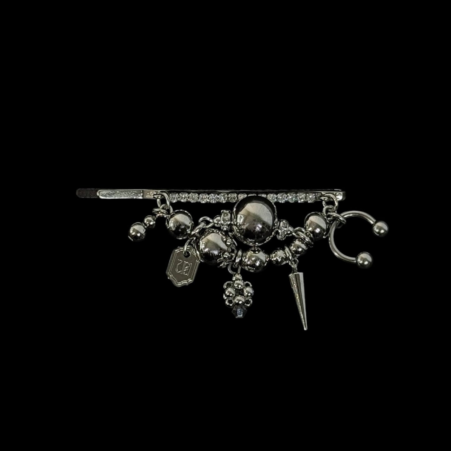 lulu spike wave hair clip (silver)