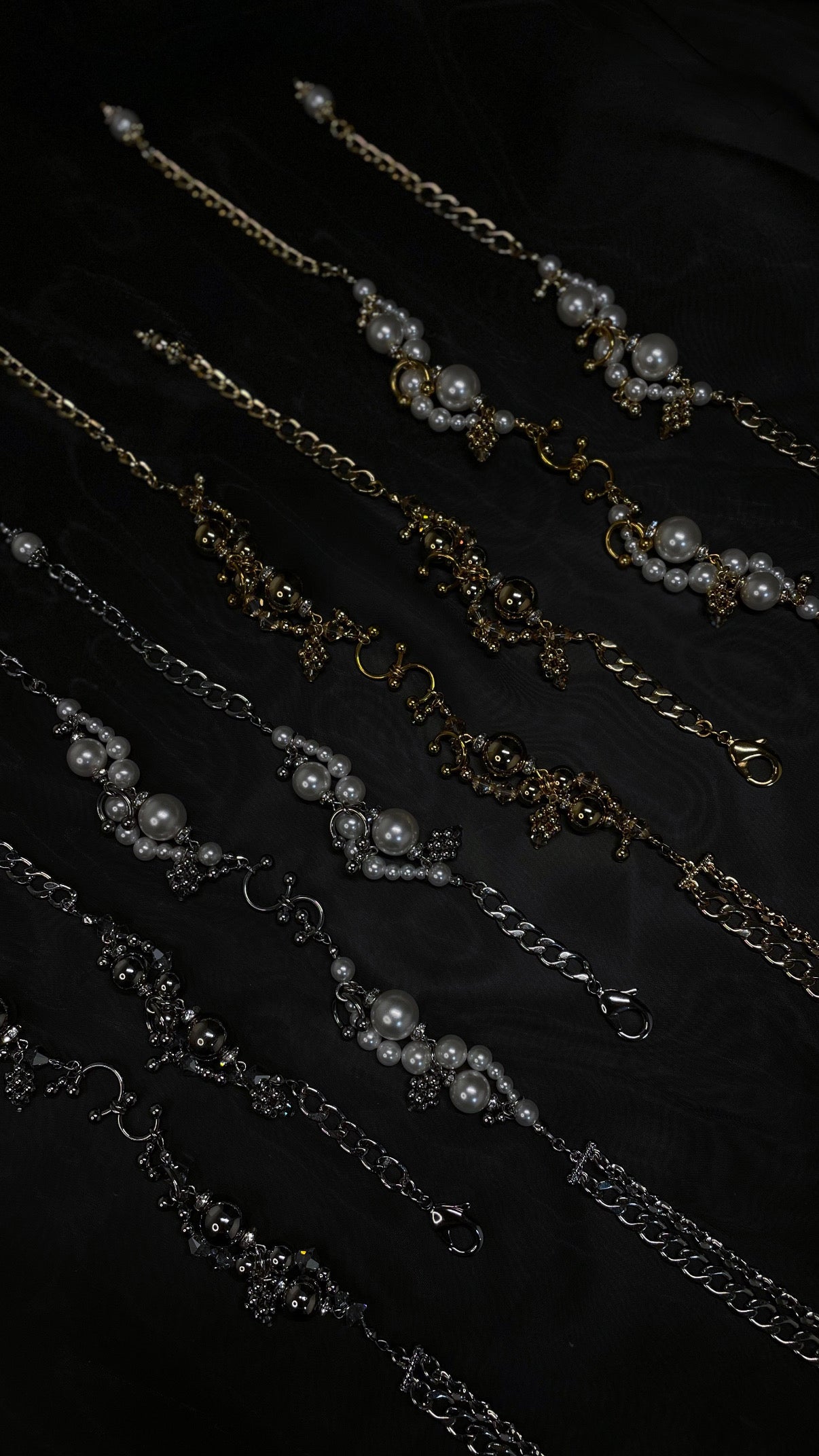 lulu wave bracelet ( gold × white )