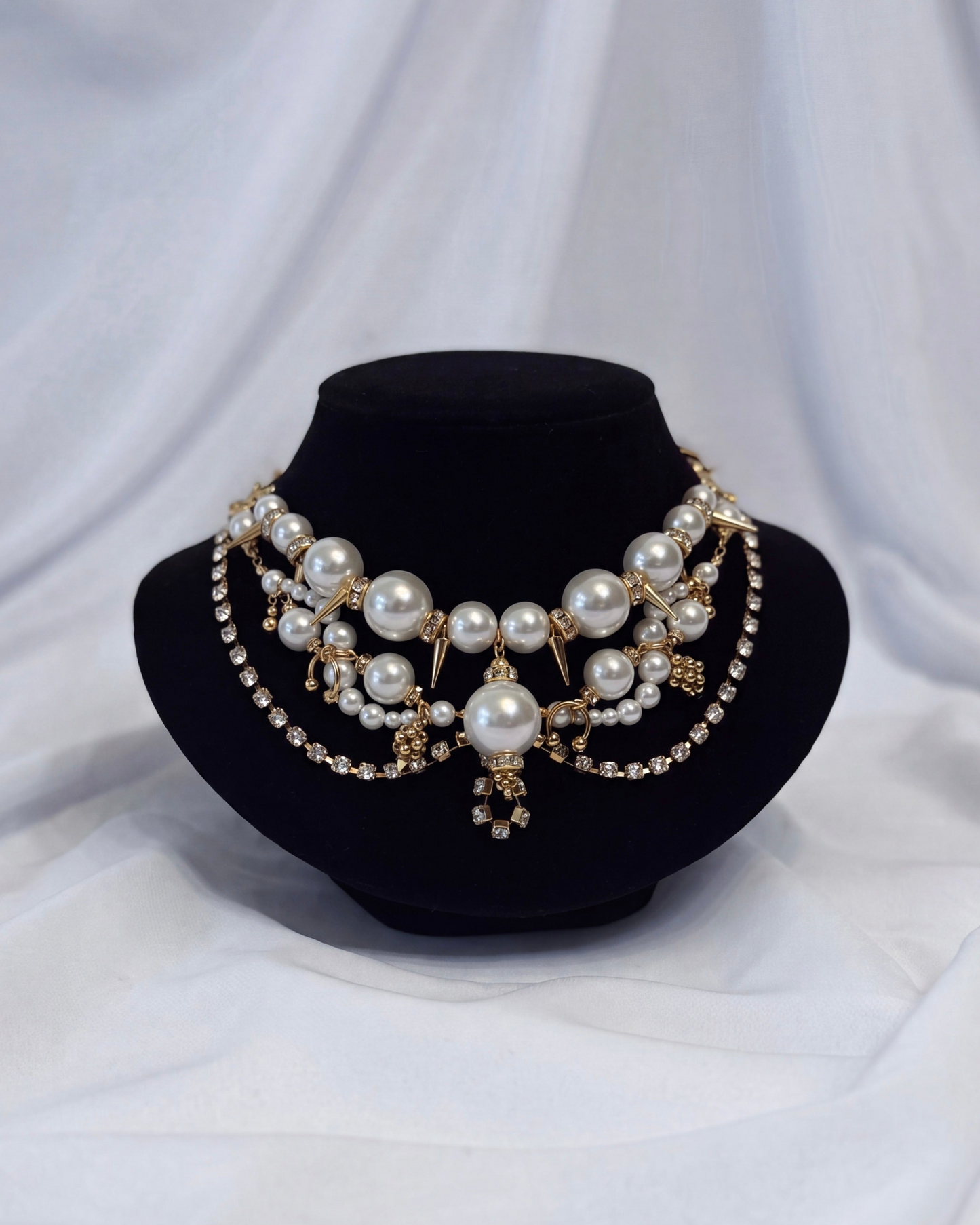 lulu wave decorative choker (gold)