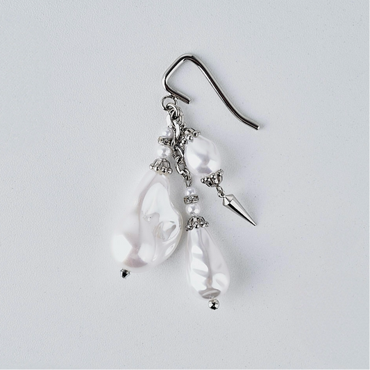 baroque pearl pony hook (silver)