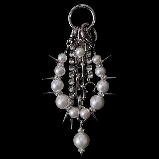 spike multi-way bag  charm (silver)