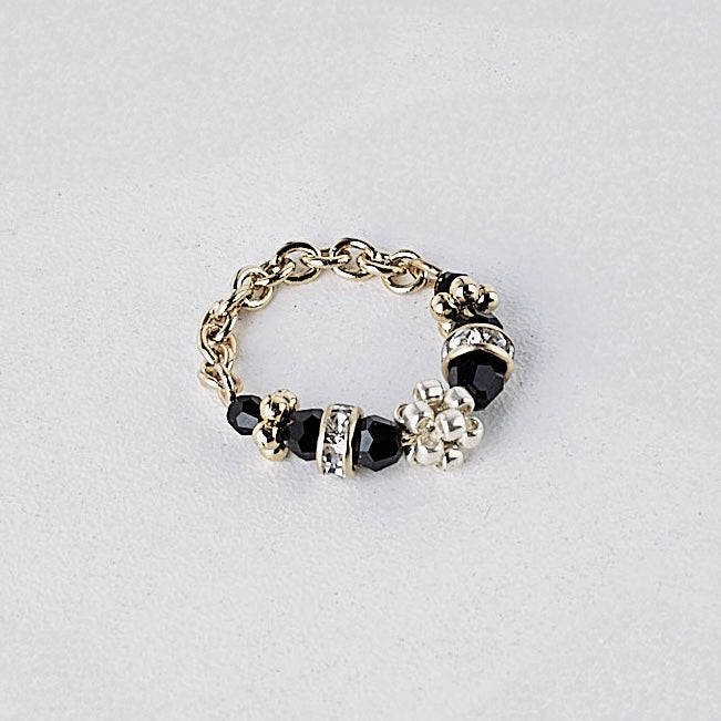 crystal ring Ⅱ (gold & black)