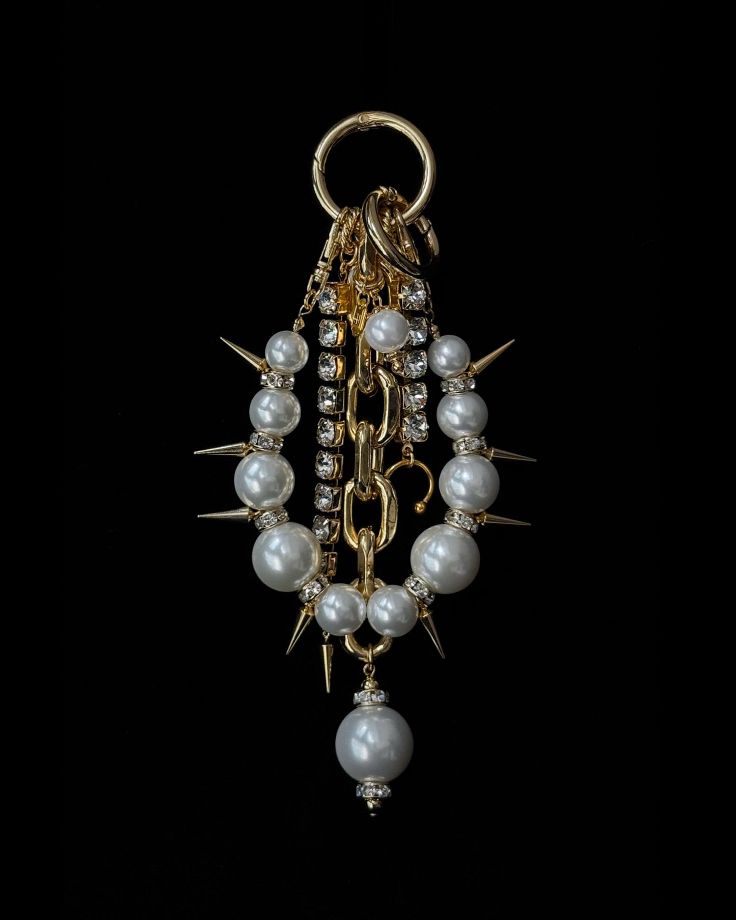 spike multi-way bag  charm (gold)